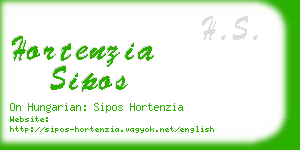 hortenzia sipos business card